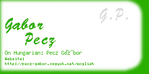 gabor pecz business card